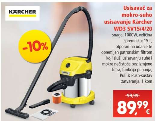 Usisavač za mokro-suvo usisavanje Kärcher WD3 SV15/4/20