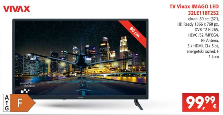 TV Vivax IMAGO LED 32LE118T2S2