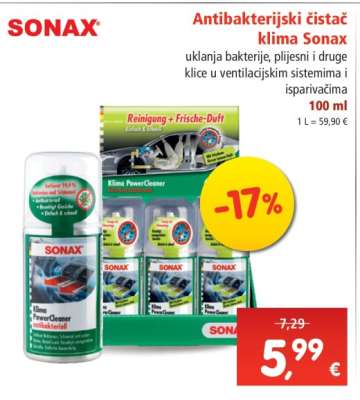 Antibakterijski čistač klima Sonax