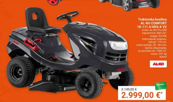 Traktorska kosilica AL-KO COMFORT 18-111.4 HDS-A V2