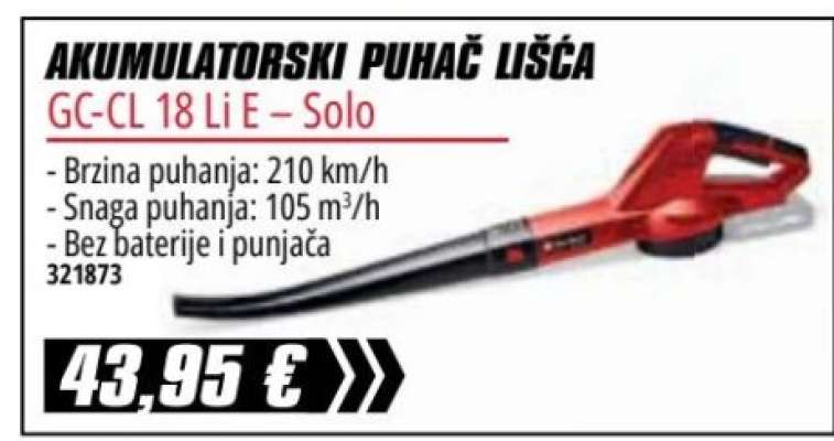 AKUMULATORSKI PUHAČ LIŠĆA GC-CL 18 Li E – Solo
