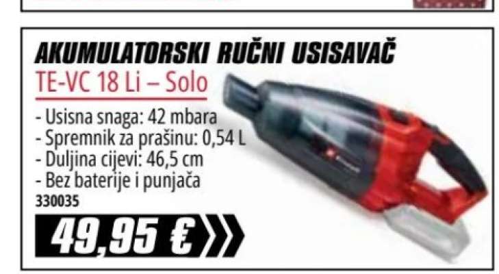 AKUMULATORSKI RUČNI USISAVAČ
