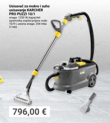 Usisavač za mokro i suho usisavanje KARCHER PRO PUZZI 10/1