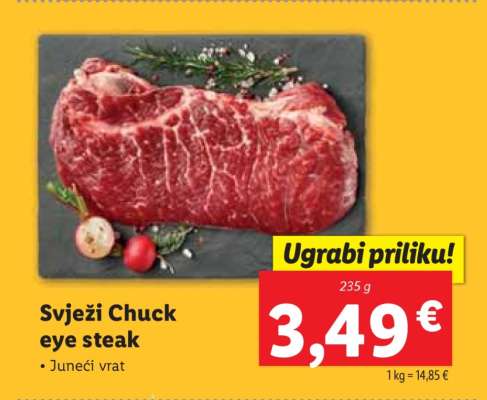 Svježi Chuck eye Steak