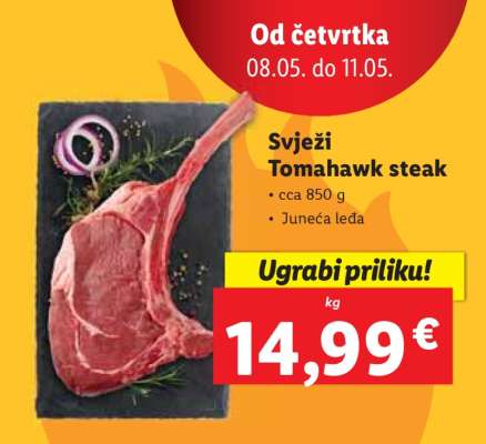 Svježi Tomahawk steak