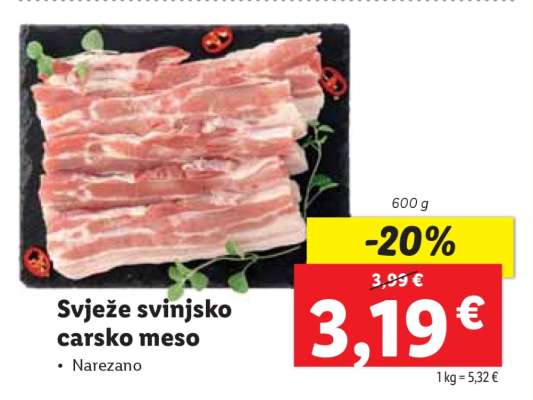 Svježe svinjsko carsko meso