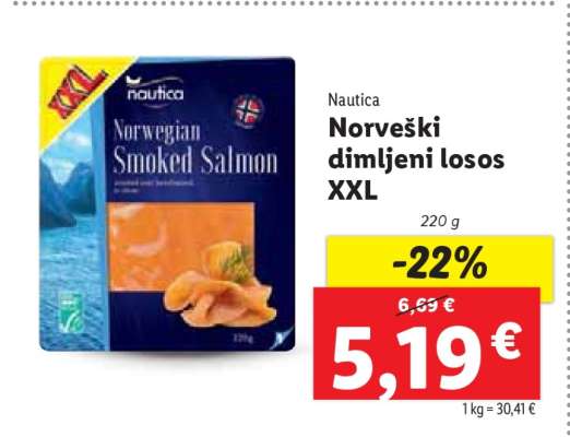 Norveški dimljeni losos XXL