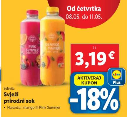 Svježi prirodni sok