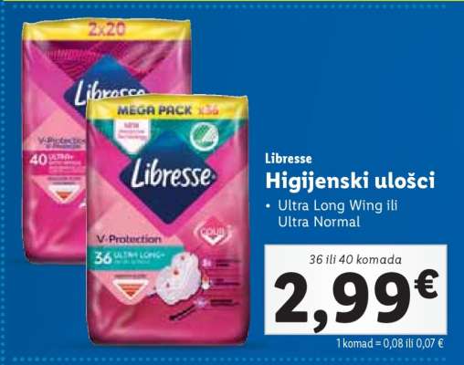LIBRESSE HIGIJENSKI ULOŠCI
