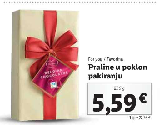 Praline u poklon pakiranju