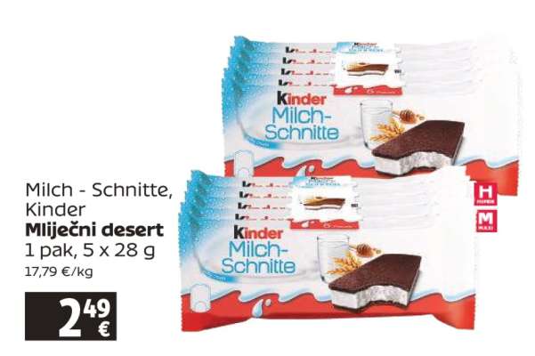 Milch - Schnitte, Kinder Mléčný desert