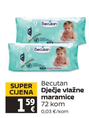Becutan Dječje vlažne maramice