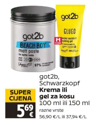 got2b, Schwarzkopf Krema ili gel za kosu