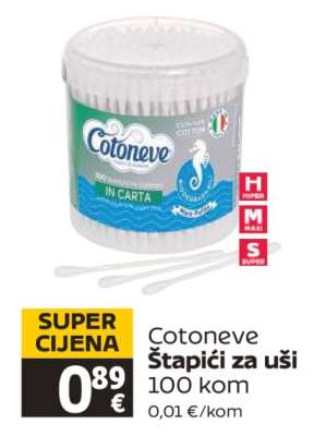 Cotoneve Štapići za uši