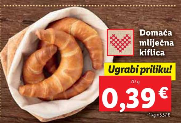 Domaća mliječna kiflica