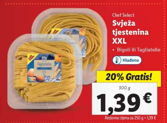 Svježa tjestenina XXL