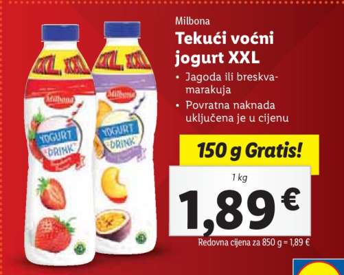 Tekući voćni jogurt XXL