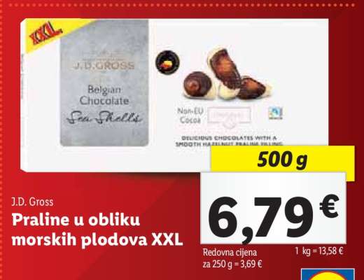 Praline u obliku morskih plodova XXL