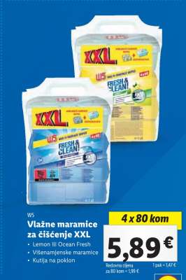 Vlažne maramice za čišćenje XXL