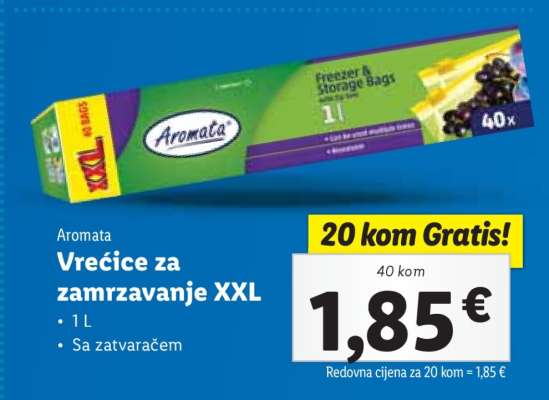 Vrećice za zamrzavanje XXL