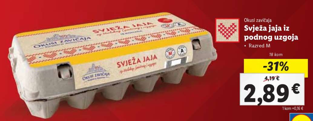 Svježa jaja iz podnog uzgoja