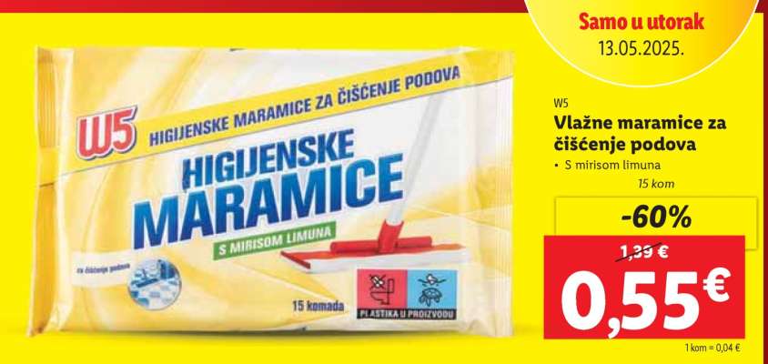 Vlažne maramice za čišćenje podova