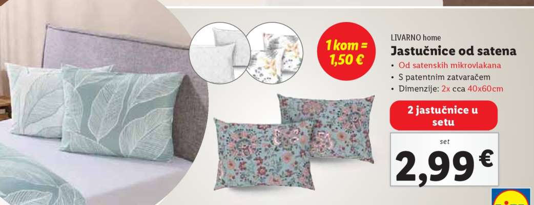 Jastučnice od satena