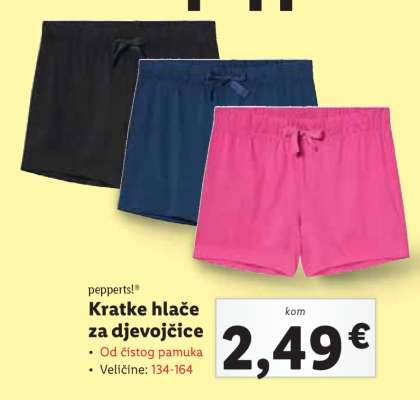 Kratke hlače za djevojčice