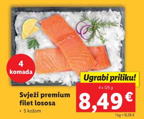 Svježi Premium filet lososa