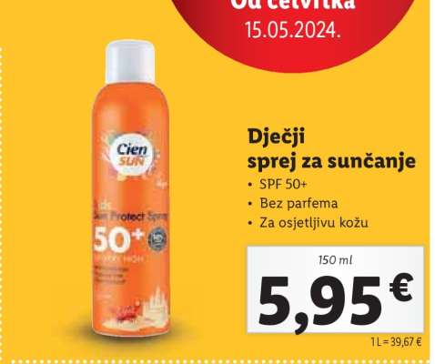 Dječji sprej za sunčanje