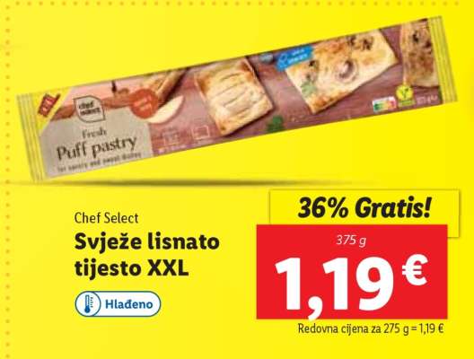 Svježe lisnato tijesto XXL