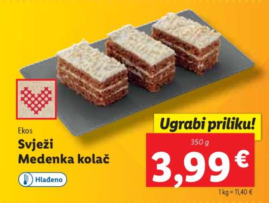 Svježi Medenka kolač