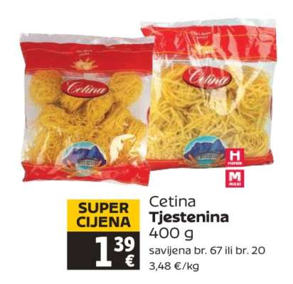 CETINA Tjestenina
