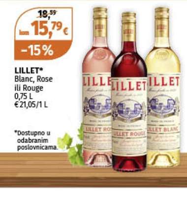 LILLET Blanc, Rose ili Rouge