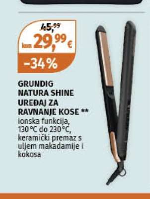 GRUNDIG NATURA SHINE UREĐAJ ZA RAVNANJE KOSE