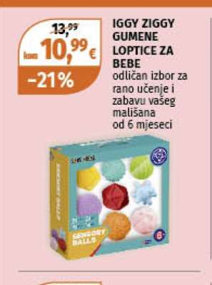 IGGY ZIGGY GUMENE LOPTICE ZA BEBE