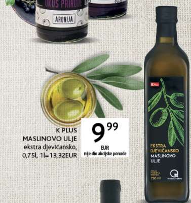 K PLUS MASLINOVO ULJE ekstra djevičansko