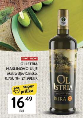 OL ISTRIA MASLINOVO ULJE ekstra djevičansko, 0,75L