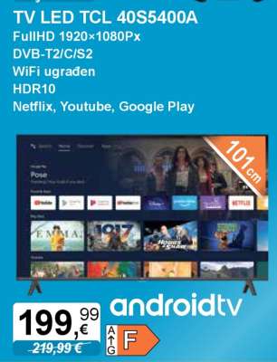 TV LED TCL 40S5400A
