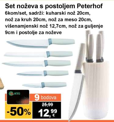 Set noževa s postoljem Peterhof