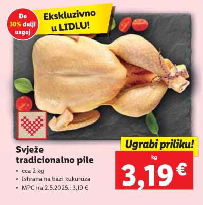 Svježe tradicionalno pile