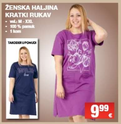 ženska haljina kratki rukav