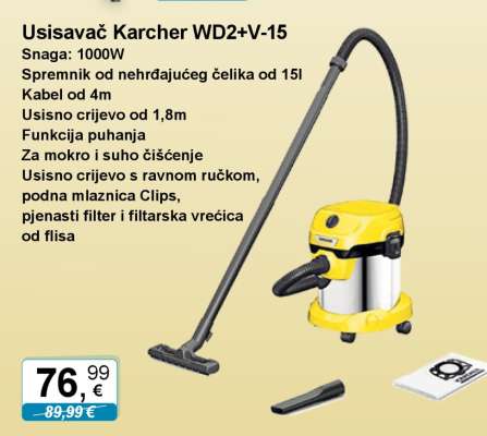 Usisavač Karcher WD2+V-15