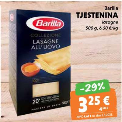 Barilla TJESTENINA lasagne