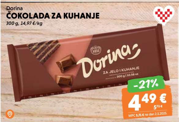 DORINA Čokolada za kuhanje