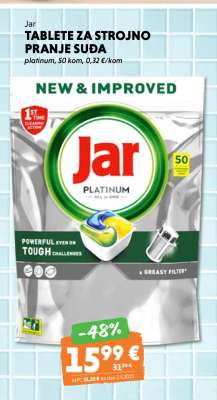 Jar TABLETE ZA STROJNO PRANJE SUĐA