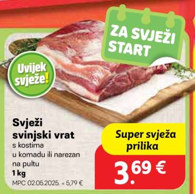 Svježi svinjski vrat