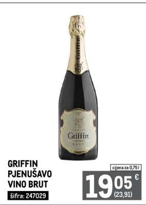 GRIFFIN PJENUŠAVO VINO BRUT