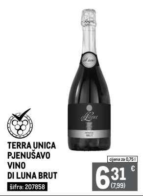 TERRA UNICA PJENUŠAVO VINO DI LUNA BRUT