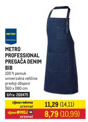 METRO PROFESSIONAL PREGAČA DENIM BIB
